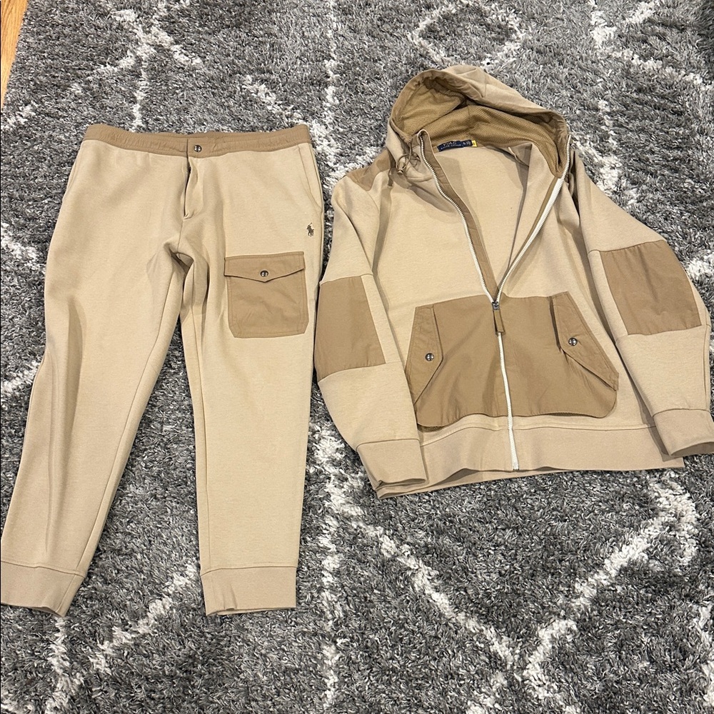 Men’s Ralph Lauren Tan Mesh Polo Set Size XL